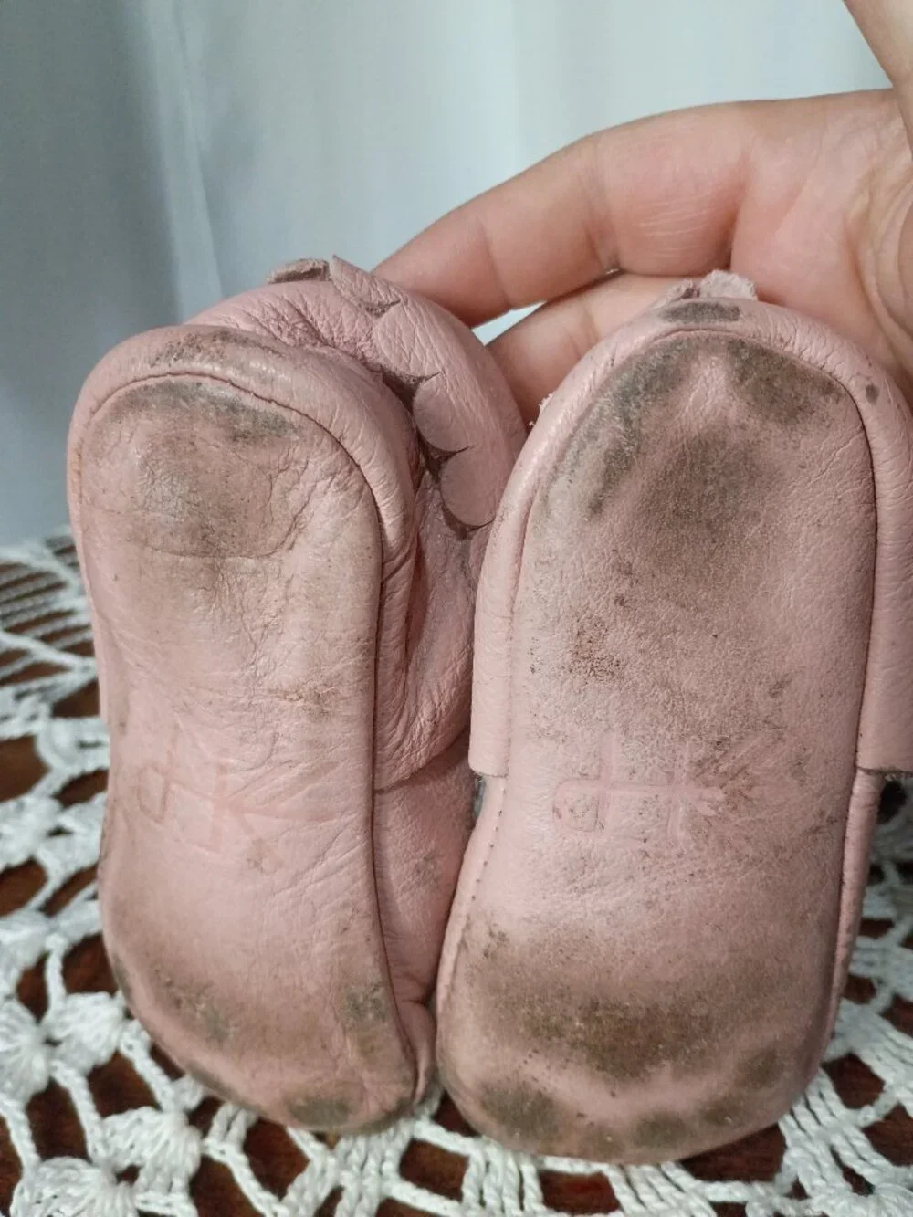 Freshly Picked Mini Sole Mary Jane Moccasin size 7 rose gold